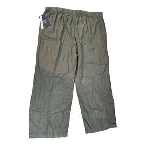 Definitions by d. Jeans NWT olive lush sz XL linen blend wide leg pocket stretch